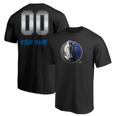 Black Youth Custom Dallas Mavericks Midnight Mascot T-Shirt